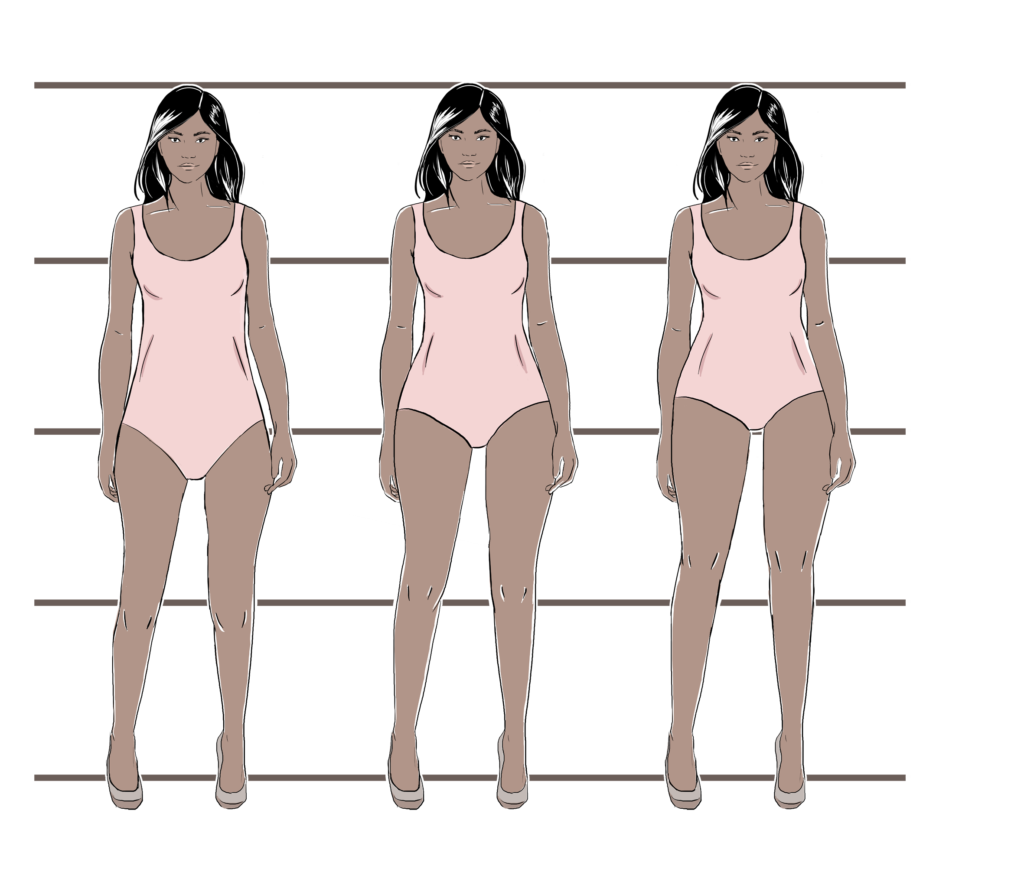 vertical body shape